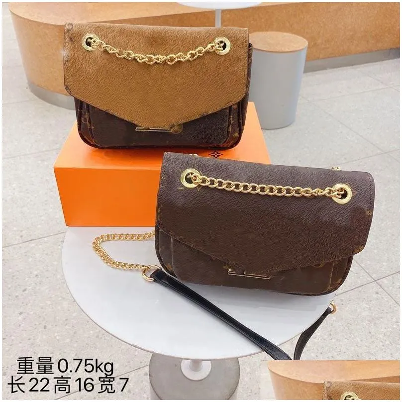 cross body 2022 luxury brand classical retro shackle contrast color shoulder messenger bags purse satchel handbag girl fashion trend bag