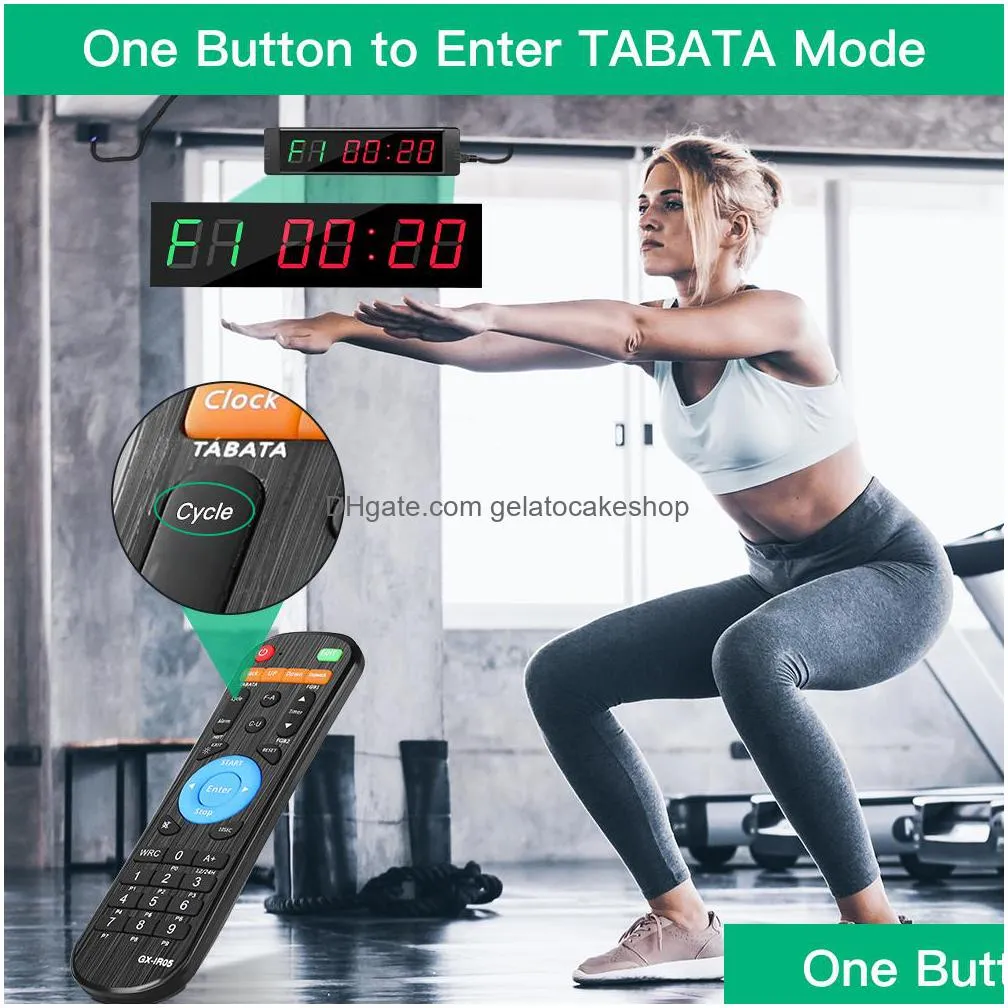 programable remote control led interval garage sports training clock crossfit gym timer 1008