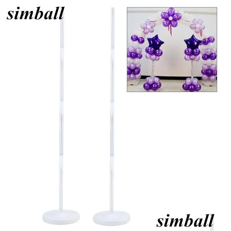 2 set balloon column base stand kits arch stand with frame base and pole for wedding birthday festival party decoration supplies 1027