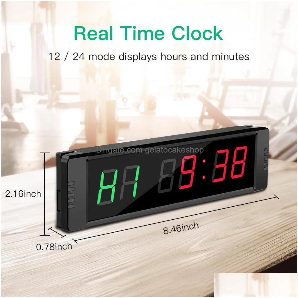 programable remote control led interval garage sports training clock crossfit gym timer 1008