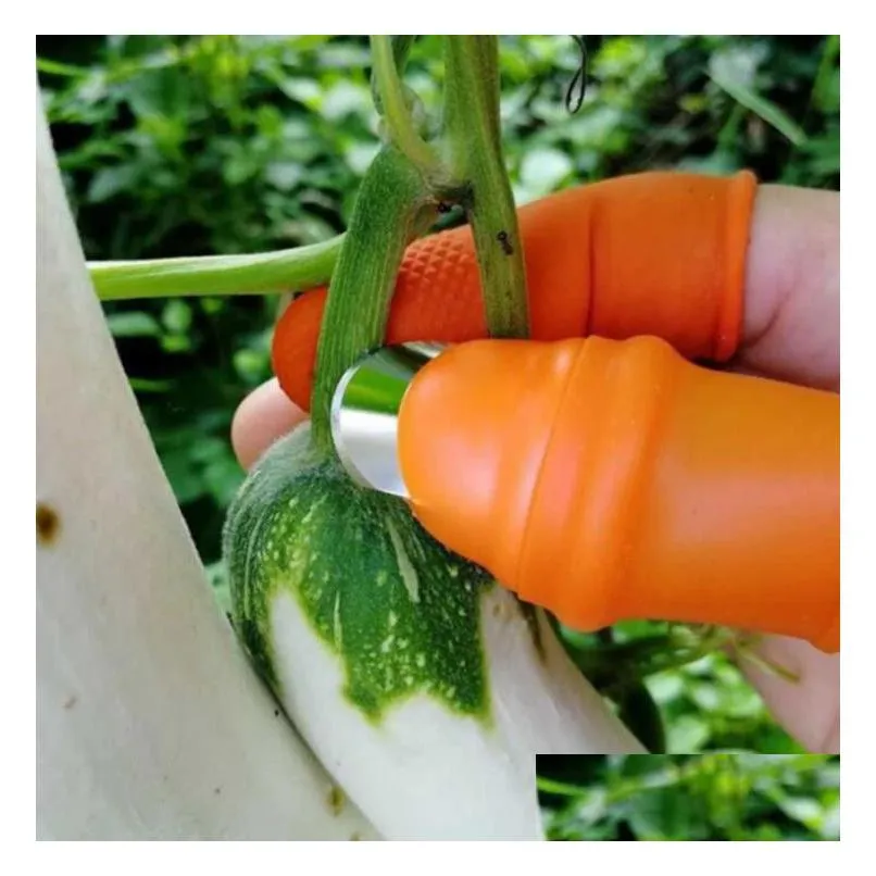 thumb rubber gloves finger safety farm fruit picker pepper tip finger protector silicone thumbs knife vegetable separator tools