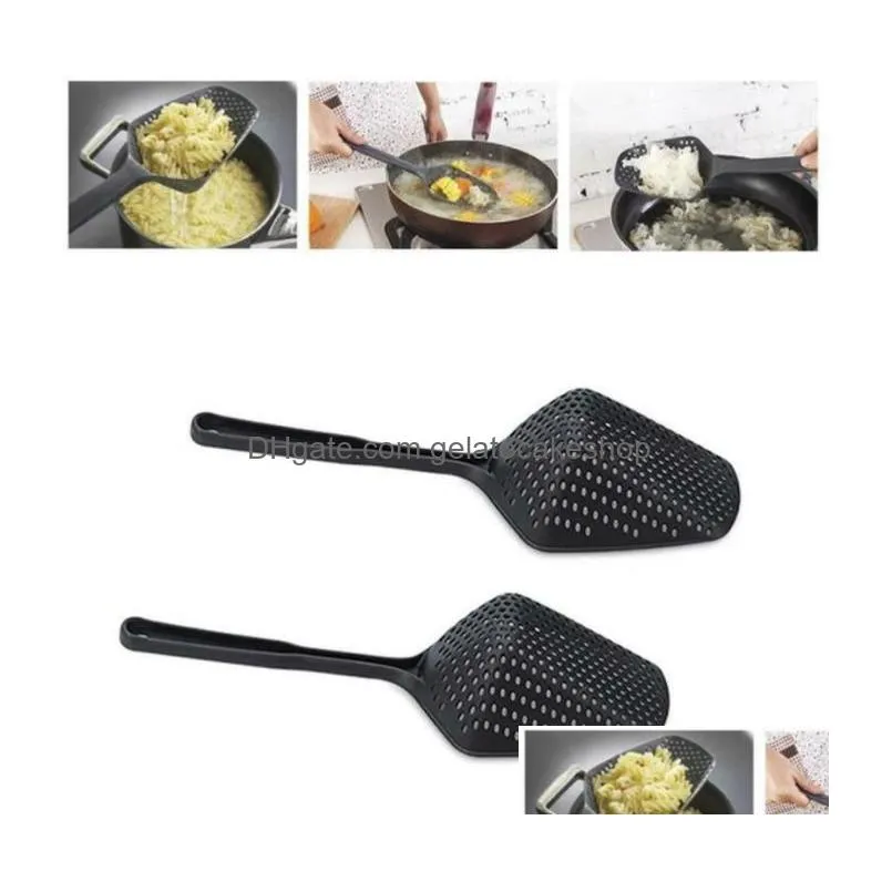 creative cooking shovels food strainer scoop nylon spoon drain gadgets large colander soup filter household kitchen accessories
