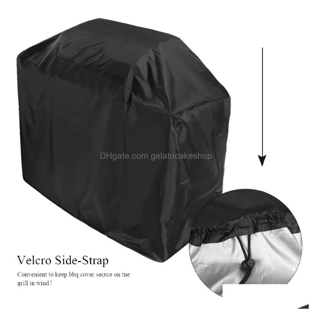 waterproof bbq tools cover grill covers anti dust rain gas charcoal electric barbeque garden grill protection outdoor 5 sizes black