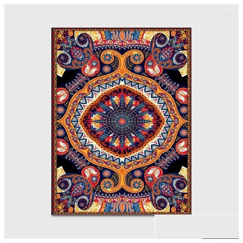 carpets turkish ethnic style vintage carpet for living room colorful boho rug floor mat bedroom household beautiful