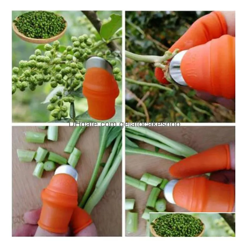 thumb rubber gloves finger safety farm fruit picker pepper tip finger protector silicone thumbs knife vegetable separator tools