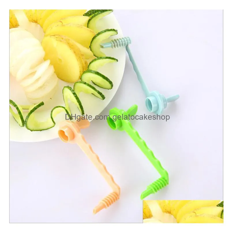 spiral vegetable cutter slicer cutters grater spiral funnel twister peeler coiler kitchen cooking tools gadgets