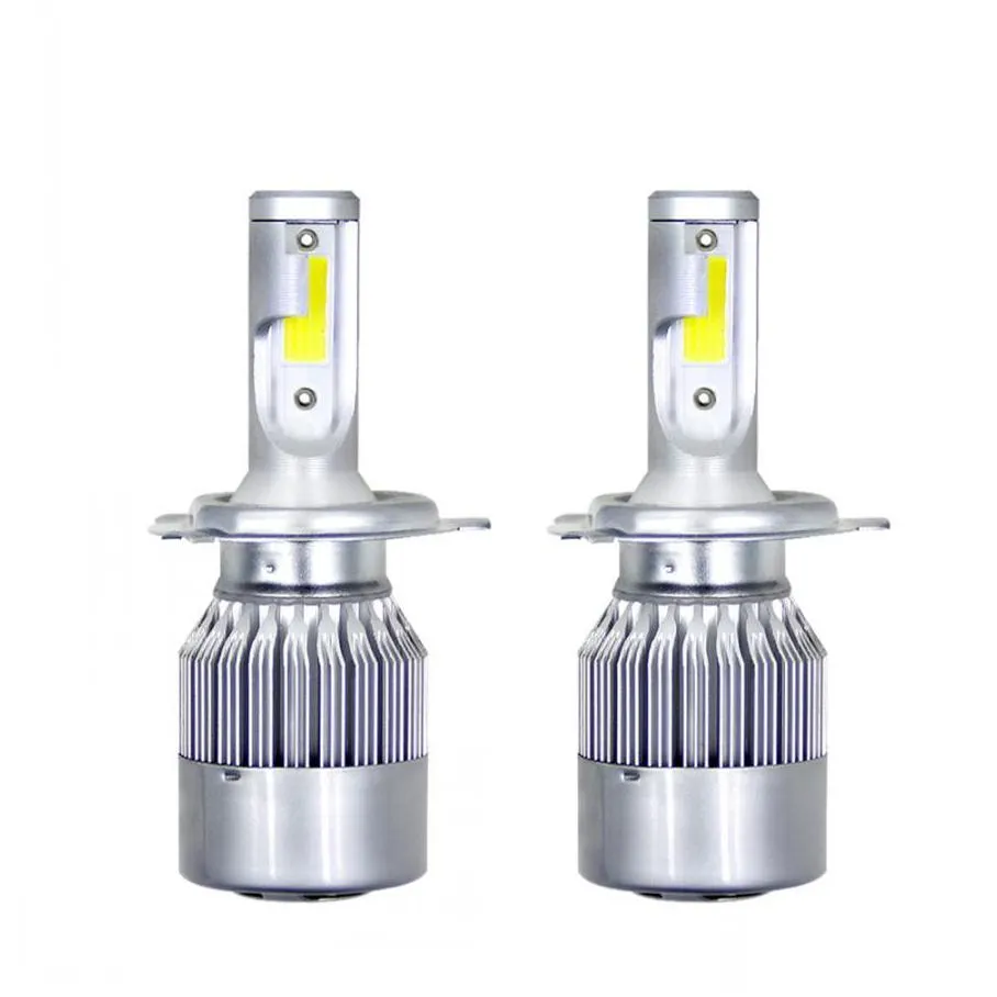 c6 led car headlights 72w 7600lm cob auto headlamp bulbs h1 h3 h4 h7 h11 880 9004 9005 9006 9007 car styling lights