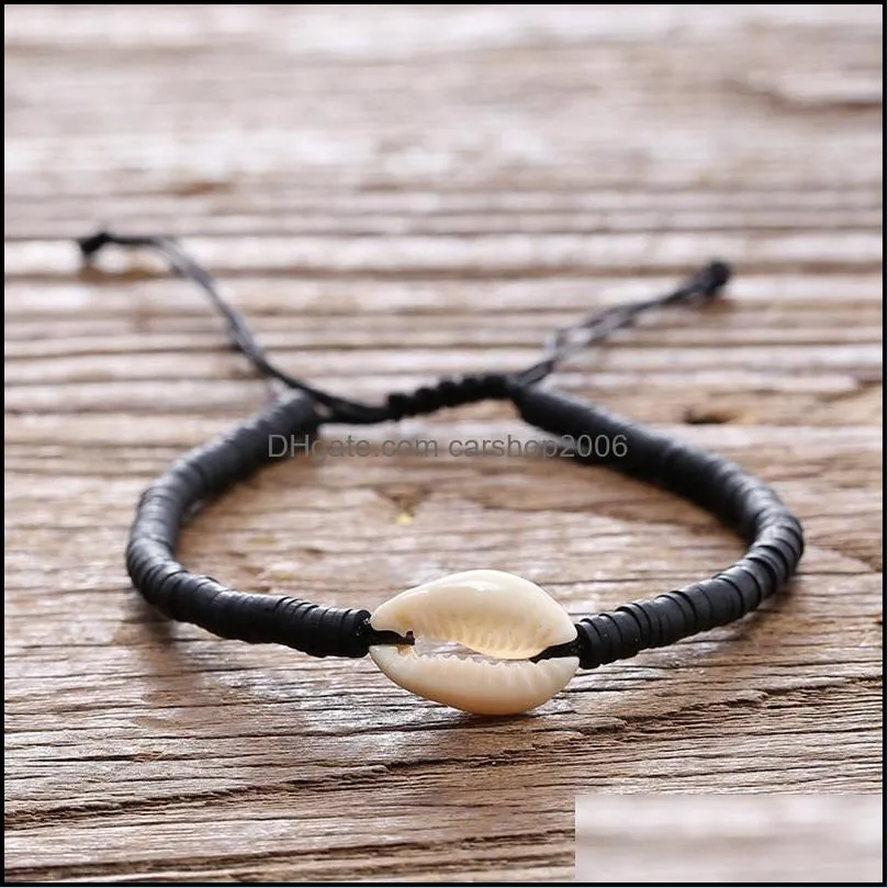 hand wrapped shell woven resin friendship bracelet female girl wrist rope adjustable birthday gift