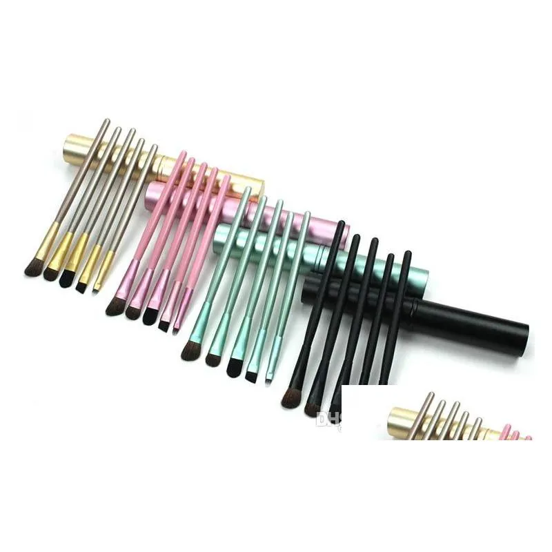 5 pcs travel portable makeup brushes set professional eye shadow eyeliner cosmetic brush eyebrow lip make up brushes tool