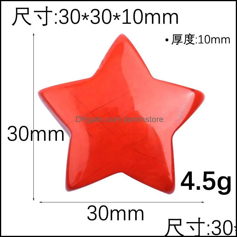30mm natural crystal stone star shaped colorfull mascot meditation chakra reiki healing gemstones polished gift use collection and home
