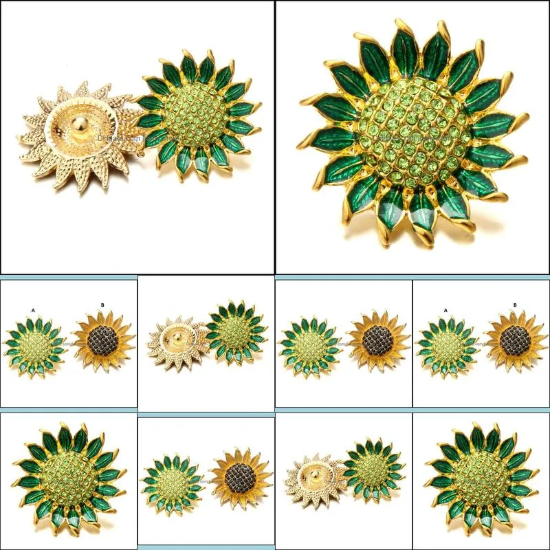 noosa snap button jewelry big sunflower ginger snap chunks fit diy 18mm snap bracelets bangles necklace jewelry