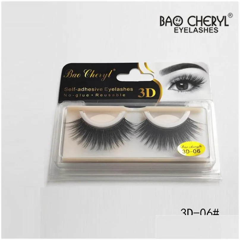 3d self adhesive false eyelashes no glue natural long 3d handmade fake eyelash extensions makeup beauty