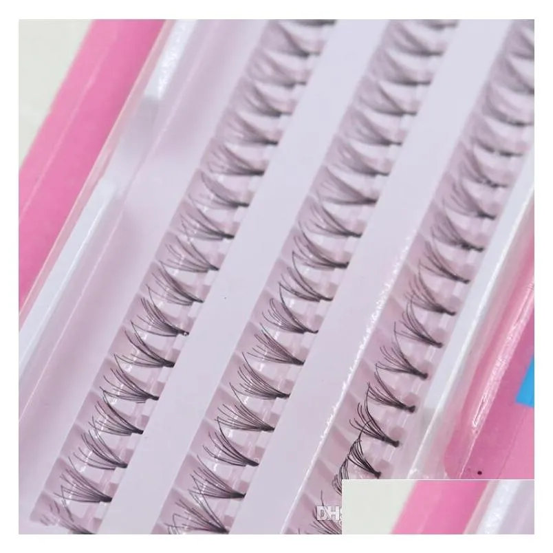 60pcs/set 8/10/12/14 mm individual lashes black 6d natural fake false eyelash long cluster extension