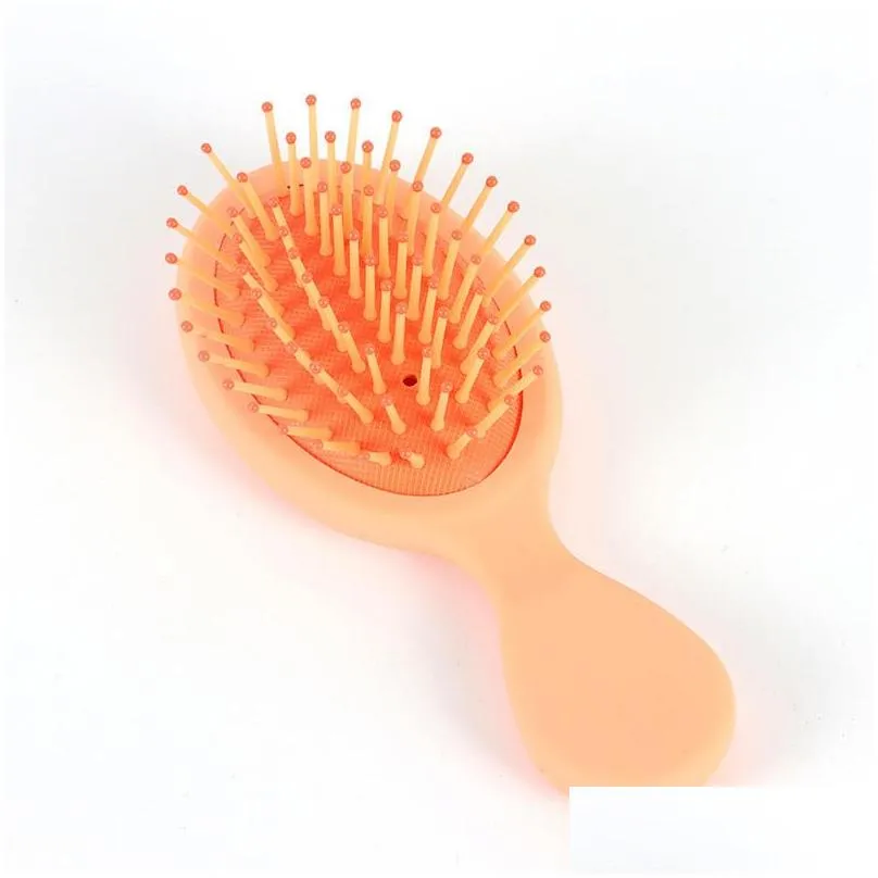 mini cartoon candy color detangling brush cute girl moon air cushion comb head massage hairdressing handle hair comb