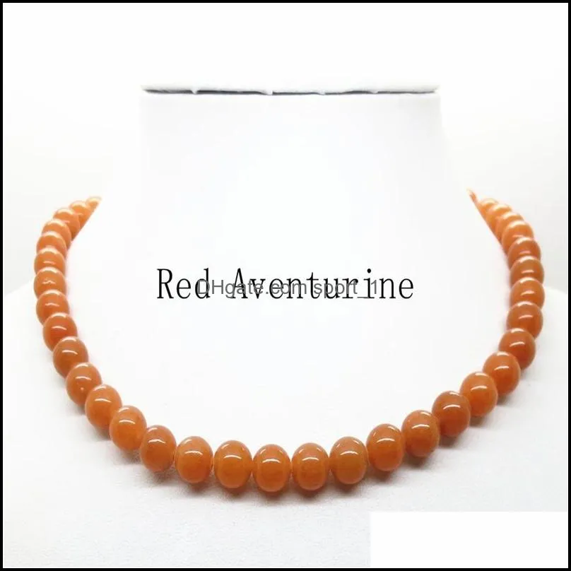  white 8mm natural turquoise lava amethyst tiger eye beaded choker necklace for women men jewelry choker body chain