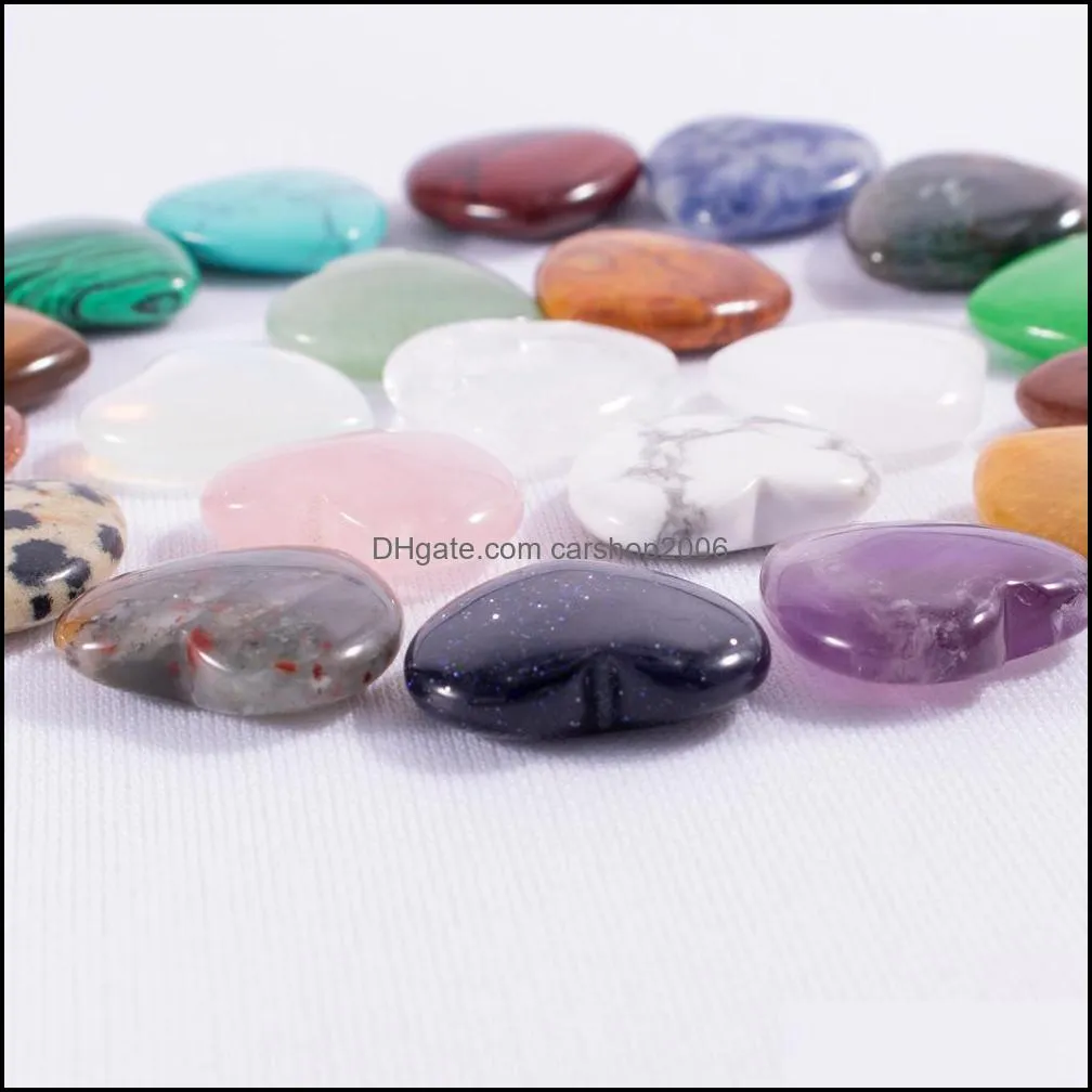 20x6mm heart shaped stone natural rose quartz gemstone crystal healing chakra reiki craft fun toys ornaments