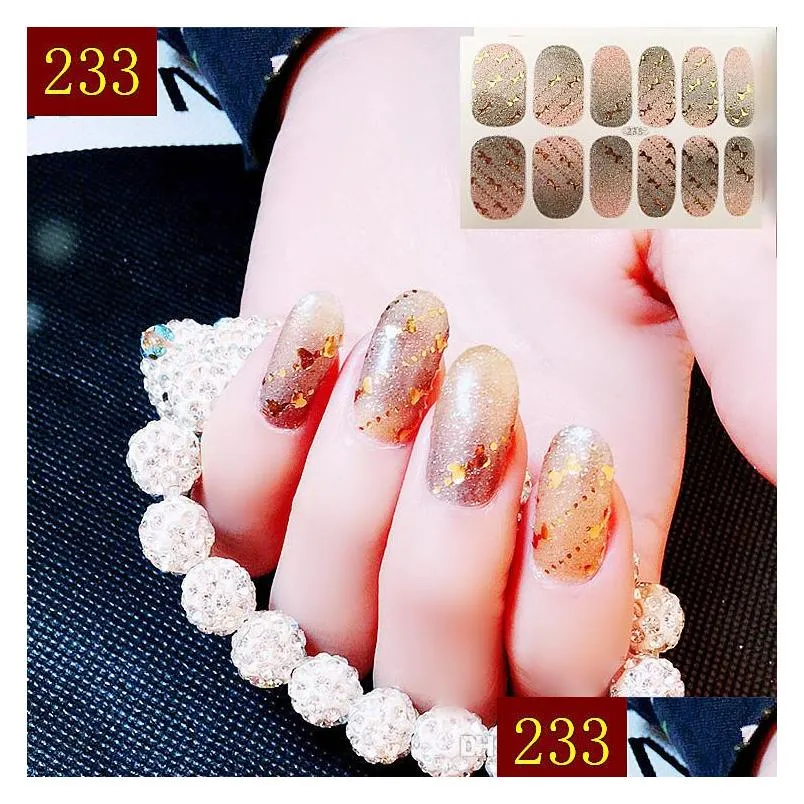 holographic starry sky series glitter nail art transfer sticker full nail foil wraps decal decor