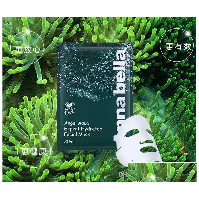 thailand annabella seaweed brightening hydrating skin care oil control oxygen fabric face mask shrink pore moistuizing facial mask