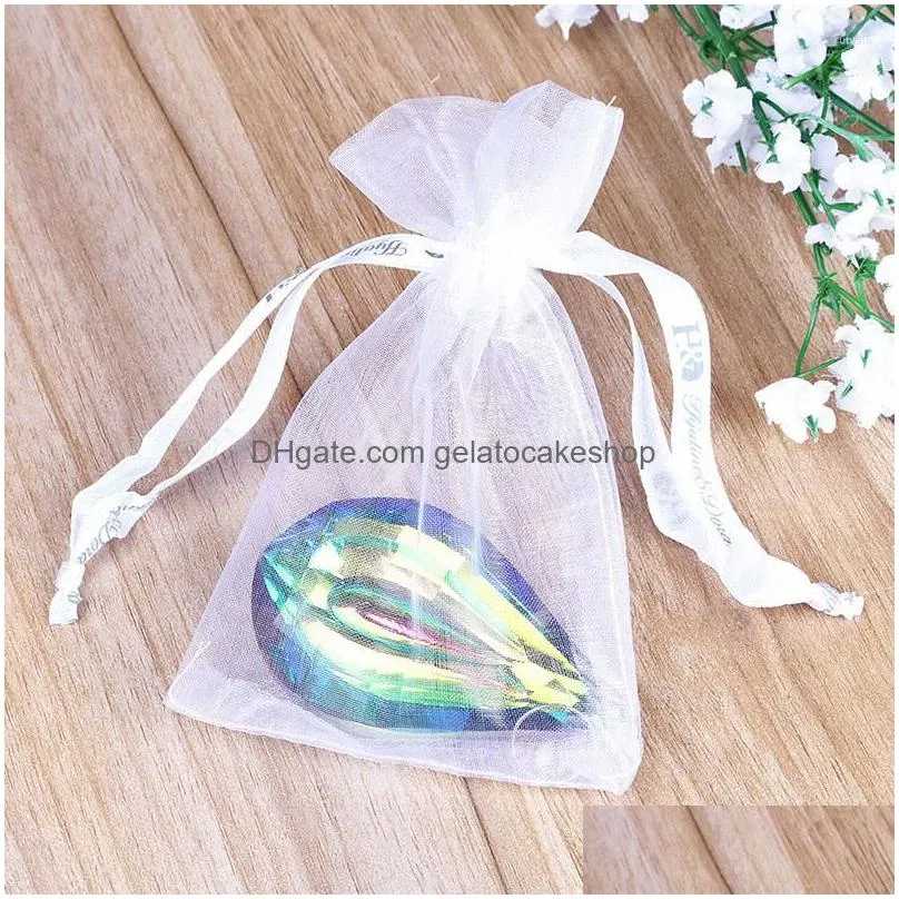 garden decorations h d colorful lamp prisms 76mm loquat shape chandelier crystals hanging drops pendants home wedding decoration diy