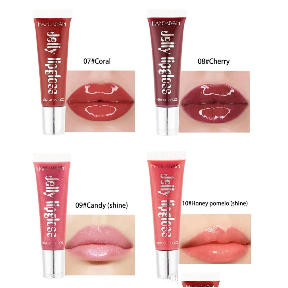 handaiyan plumping lip gloss moisturizer lips cherry mineral oil clear lip gloss plumper glitter lipgloss tubes nutritious liquid