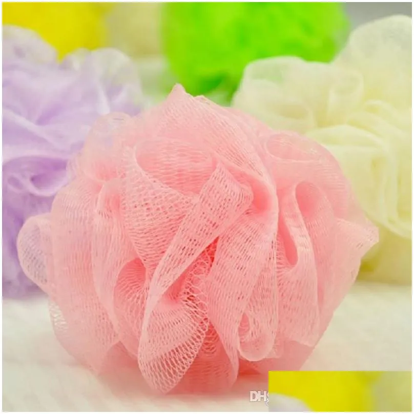 bathroom soft bath sponge mesh exfoliating shower pouf bath ball towels body cleaner bathing shower sponge