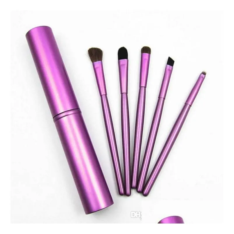5 pcs travel portable makeup brushes set professional eye shadow eyeliner cosmetic brush eyebrow lip make up brushes tool
