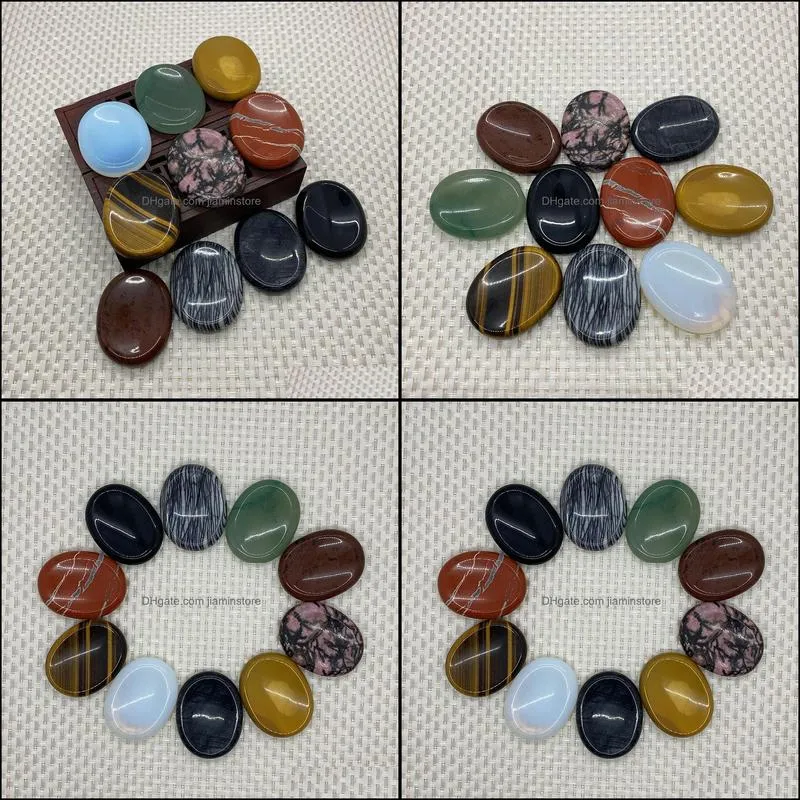 35x45mm worry stone thumb gemstone natural healing crystals therapy reiki treatment spiritual minerals massage palm gem