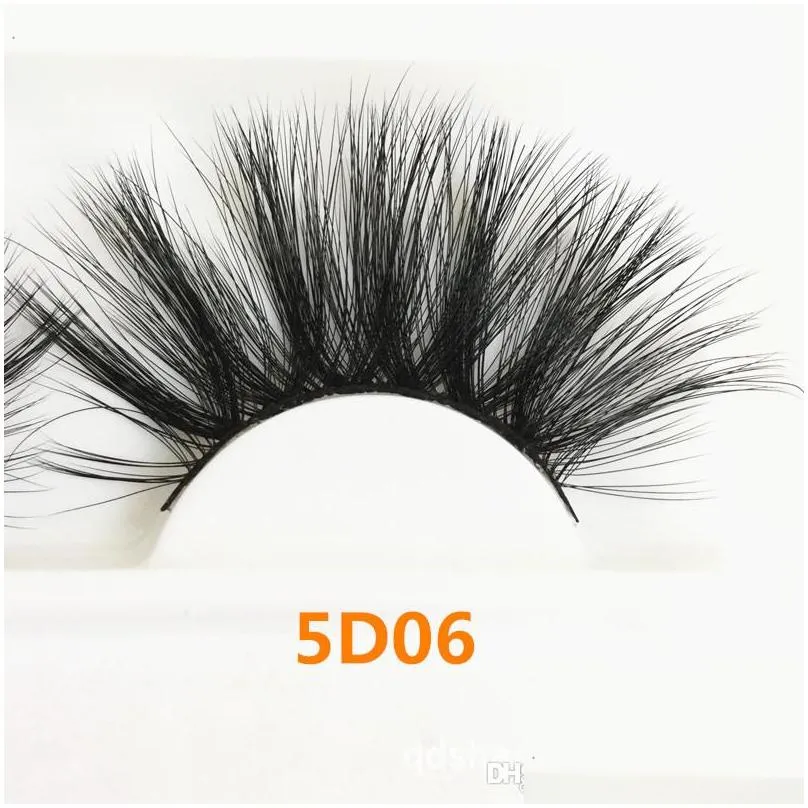 5d faux mink lashes 25mm long natural false eyelashes volumn fake eye lashes for beauty thick 25mm full strip lashes
