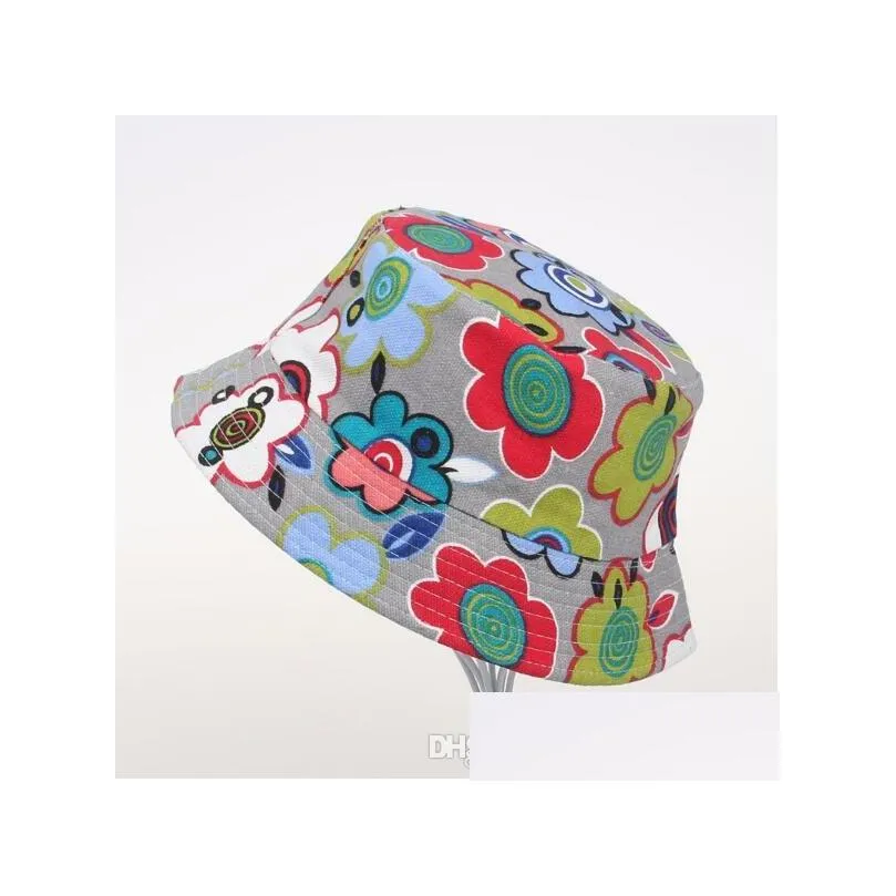 new 30 colors children flower bucket hat temperament leisure sunny child sun hat for 26 years old kids