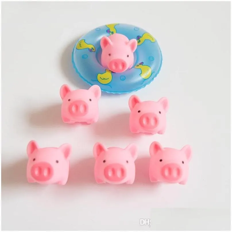 mini pink pigs toy cute vinyl squeeze sound animals lovely antistress squishies squeeze pig toys for kids gifts