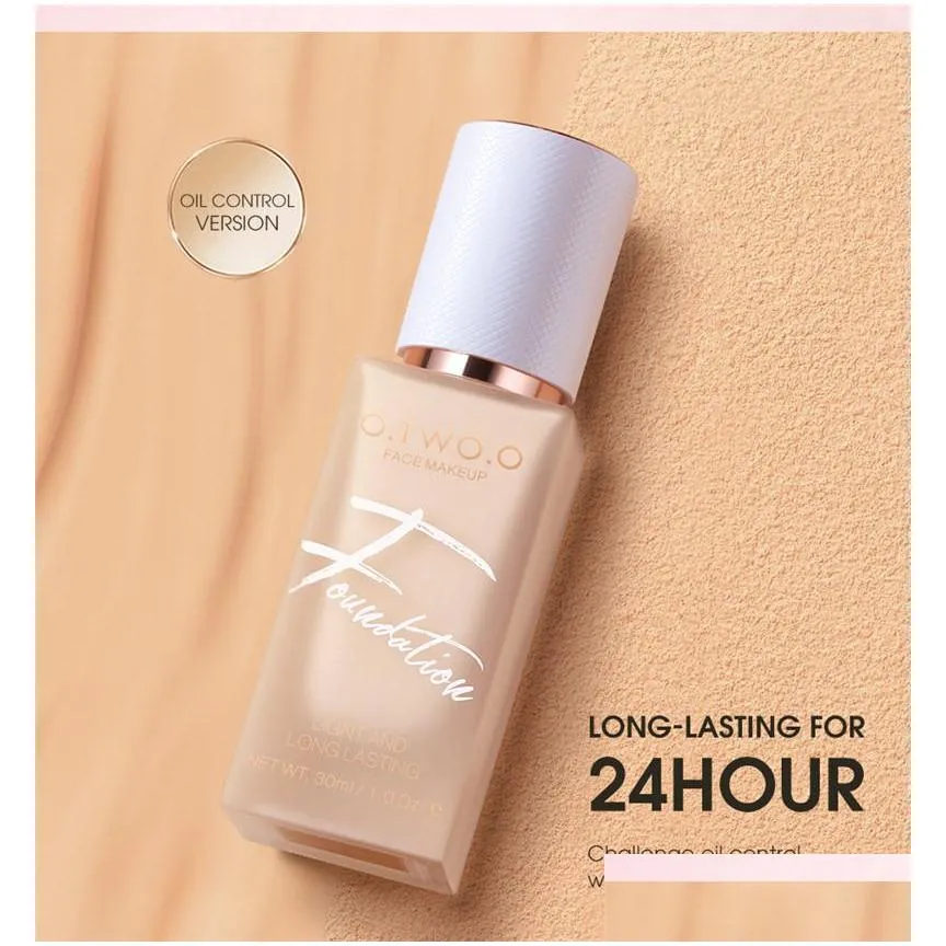 o.two.o liquid foundations cosmetics for face concealer full covering moisturizing foundation cream natural breathable makeup