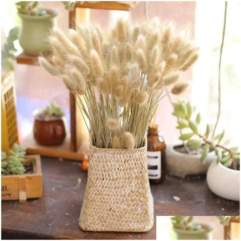 decorative flowers wreaths 30 stems dried flower tail natural plants floral grass bouquet home decoration accessories pograph