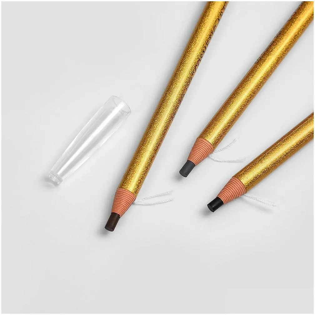 gold pull eyebrow pencils dark light coffee black gray 1818 enhancers makeup liner pens waterproof cosmetics beauty tool