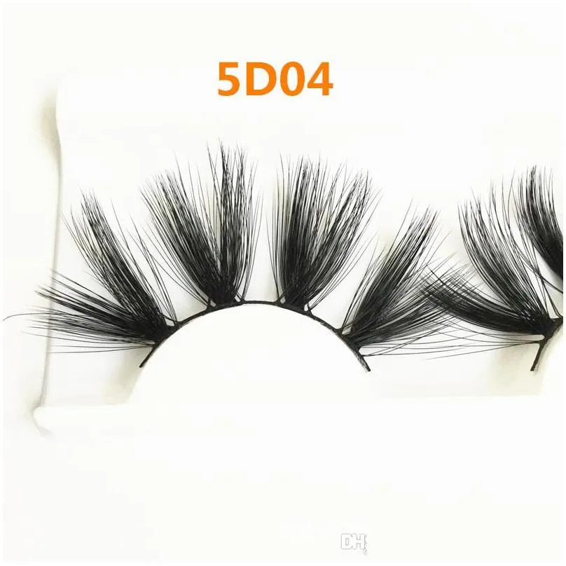 5d faux mink lashes 25mm long natural false eyelashes volumn fake eye lashes for beauty thick 25mm full strip lashes