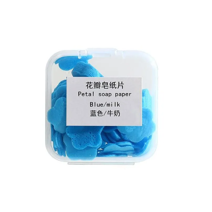 portable petal soap paper for travel hand sanitizer gel antibacterial scented soap bath flakes child hands washing soaps