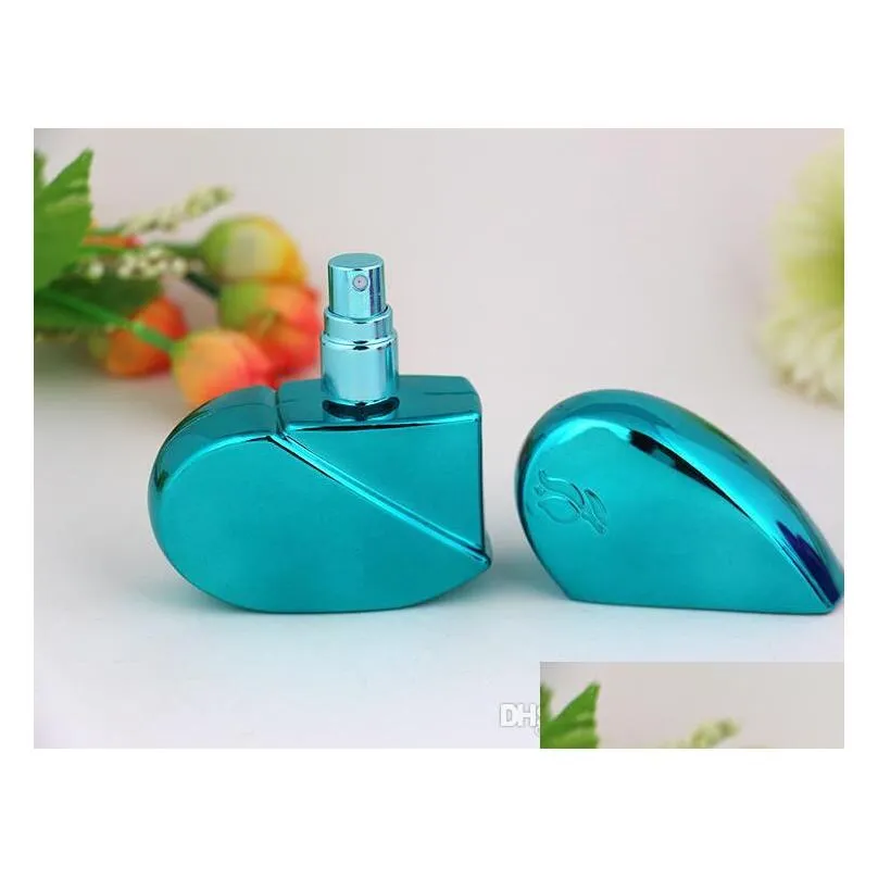 fashion perfume atomizer bottle heart shape bottle refillable empty 25ml travel mini atomizer spray pump perfume bottle