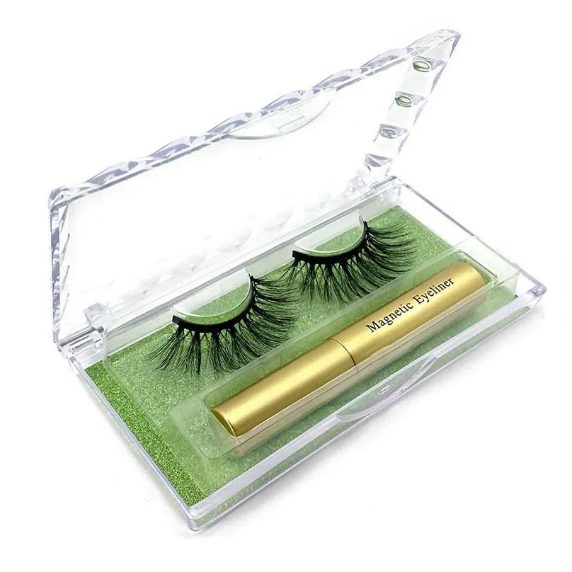 10 magnetic eyelashes one pair false eyelashes suit magnetic eyeliner lashes ten magnetic magnet eyeliner set