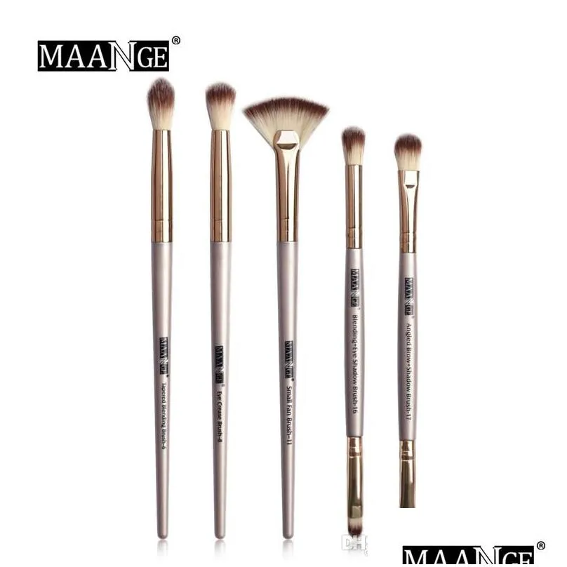 maange 6pcs makeup brushes set pro powder eyeshadow eyeliner eye brow blend concealer shading make up brush cosmetic tool kit