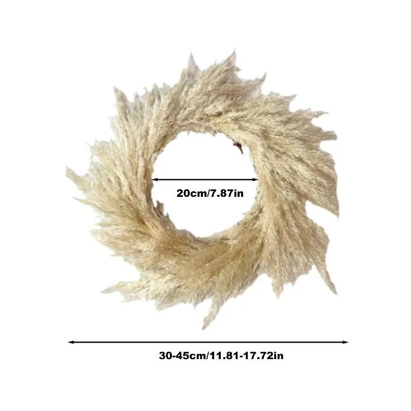 decorative flowers wreaths wedding pampas grass large size fluffy for home christmas decor natural plants white dried flower wreath