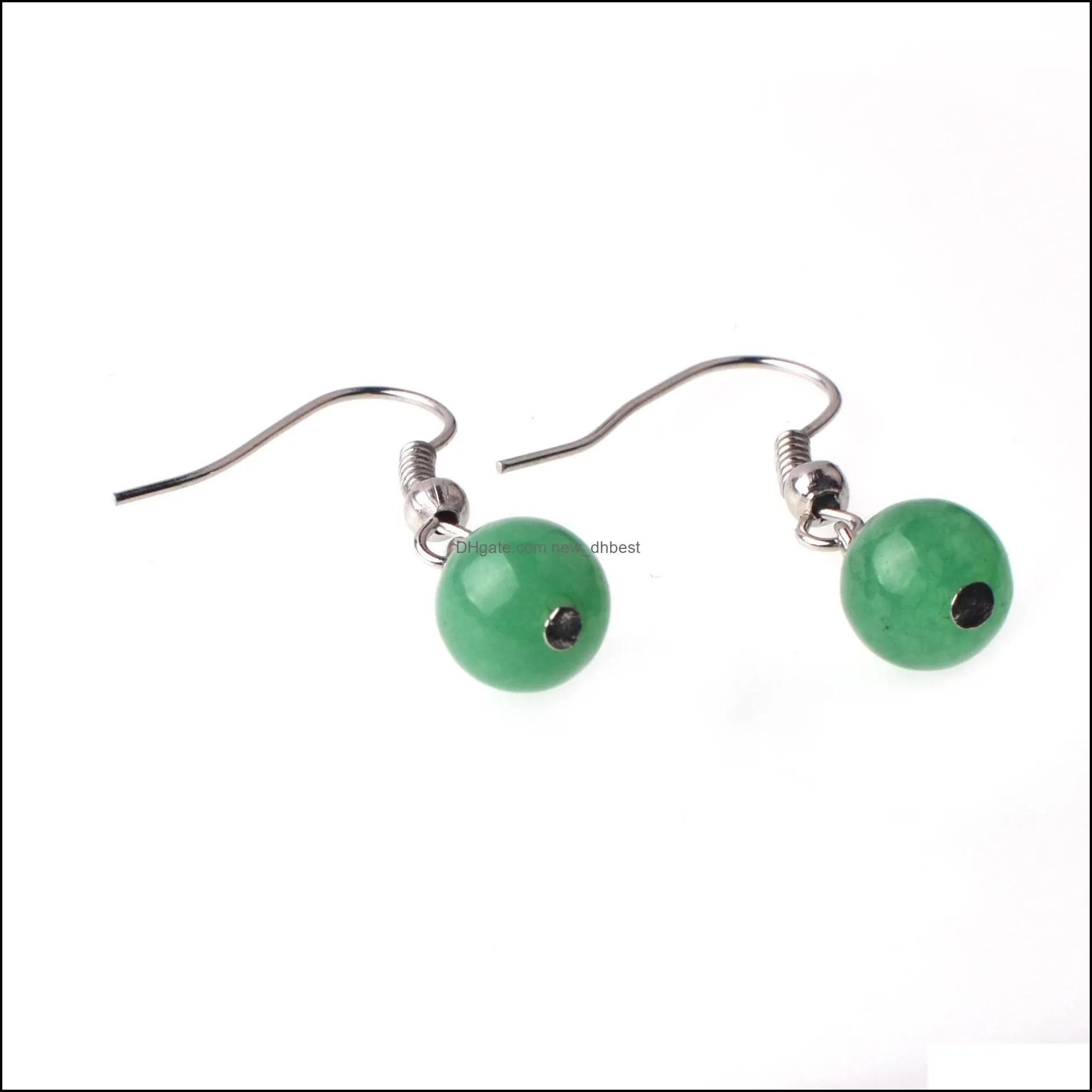 bead earrings stone pendant female fashion charm hook pierced ear drops accessories