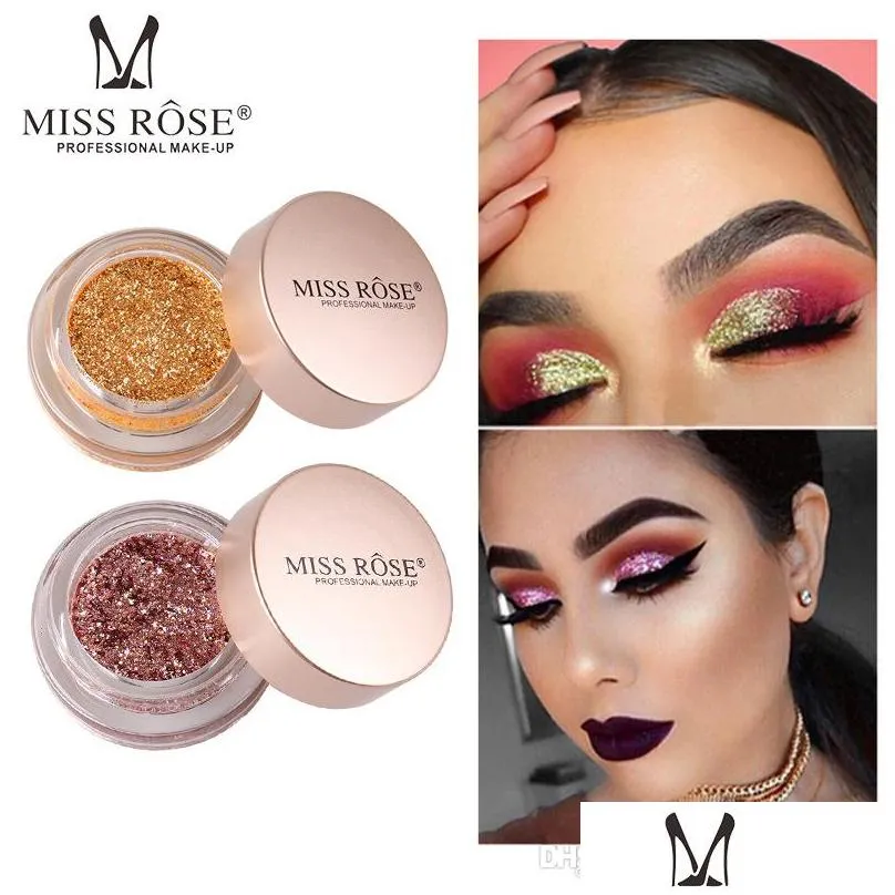 miss rose colorful shimmer eyeshadow palette waterproof y red pigment powder highlight mermaid glitter bling eyeshadow