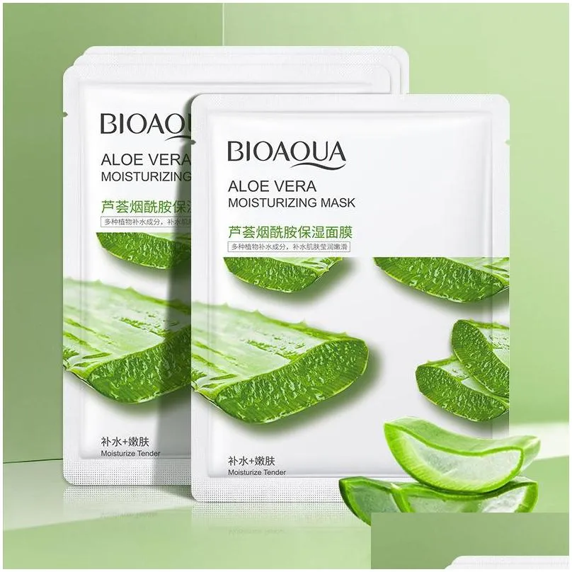 bioaqua pomegranate aloe plant masks cucumber centella honey avocado moisturizing facial mask sheet face peels