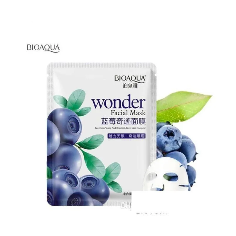 bioaqua blueberry facial mask sheet moisturizing skin lifting face masks face care pig nose masker beauty agless