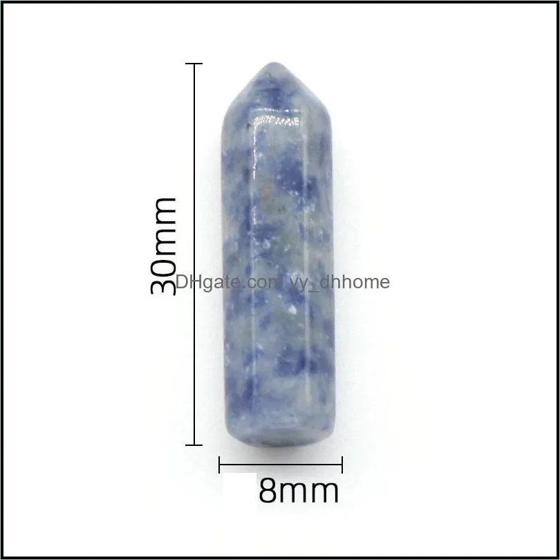 polished hexagon prism reiki healing chakra natural stone pillar palm quartz mineral crystal tumbled gemstone hand piece home decoration jewelry making