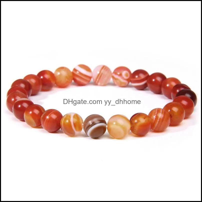 diverse natural stone bracelets 8mm beaded bracelets lava jad agate chakra bangles bracelet for women men jewelry