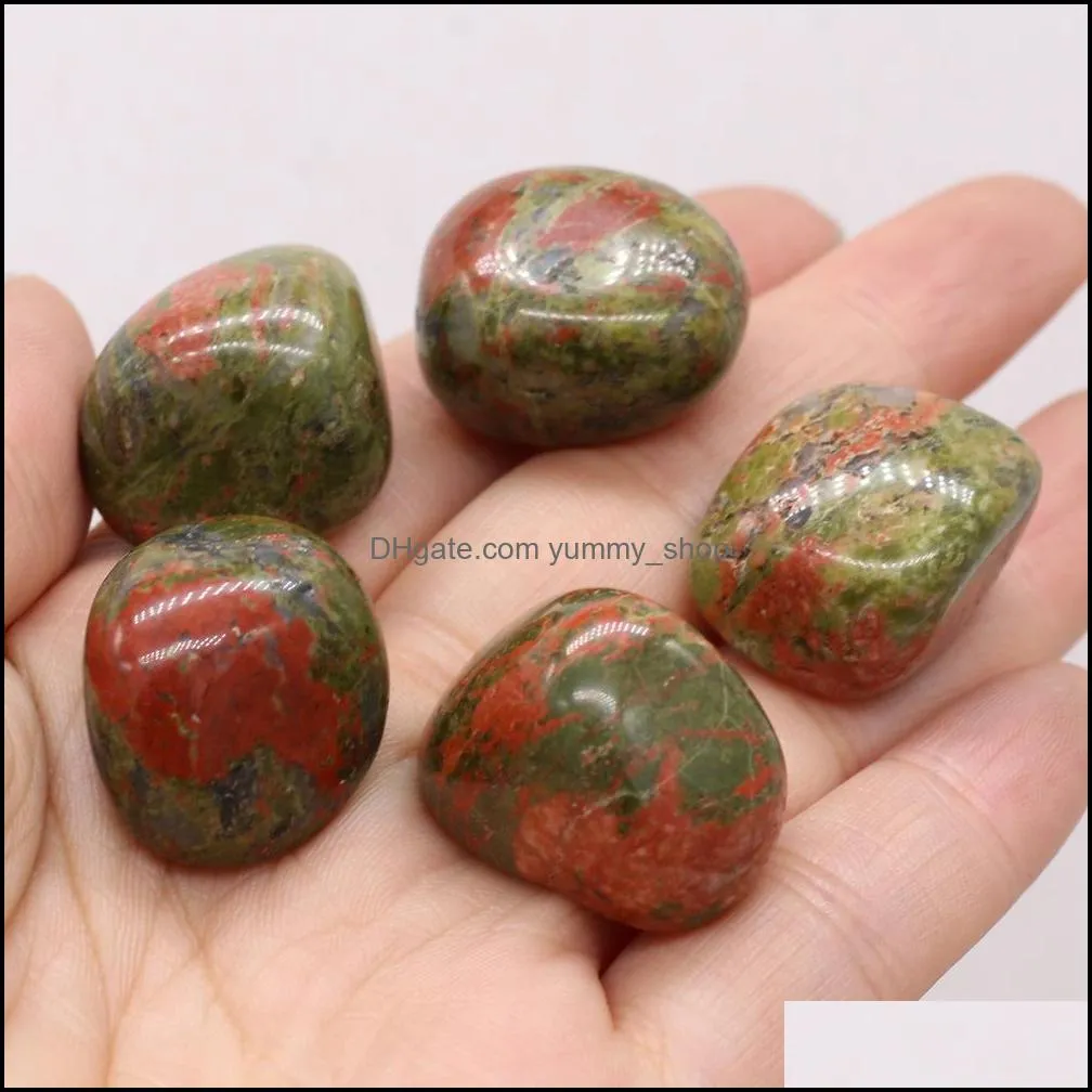 reiki natural stone tumbled stone irregular polishing rose quartz tigers eye agate yoga energy bead for chakra healing decoration