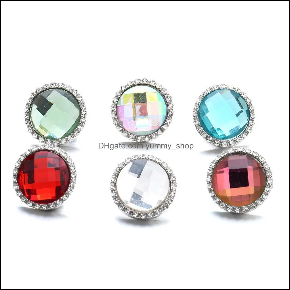 snap button jewelry components round resin 18mm 20mm metal snaps buttons fit bracelet bangle noosa ze0026