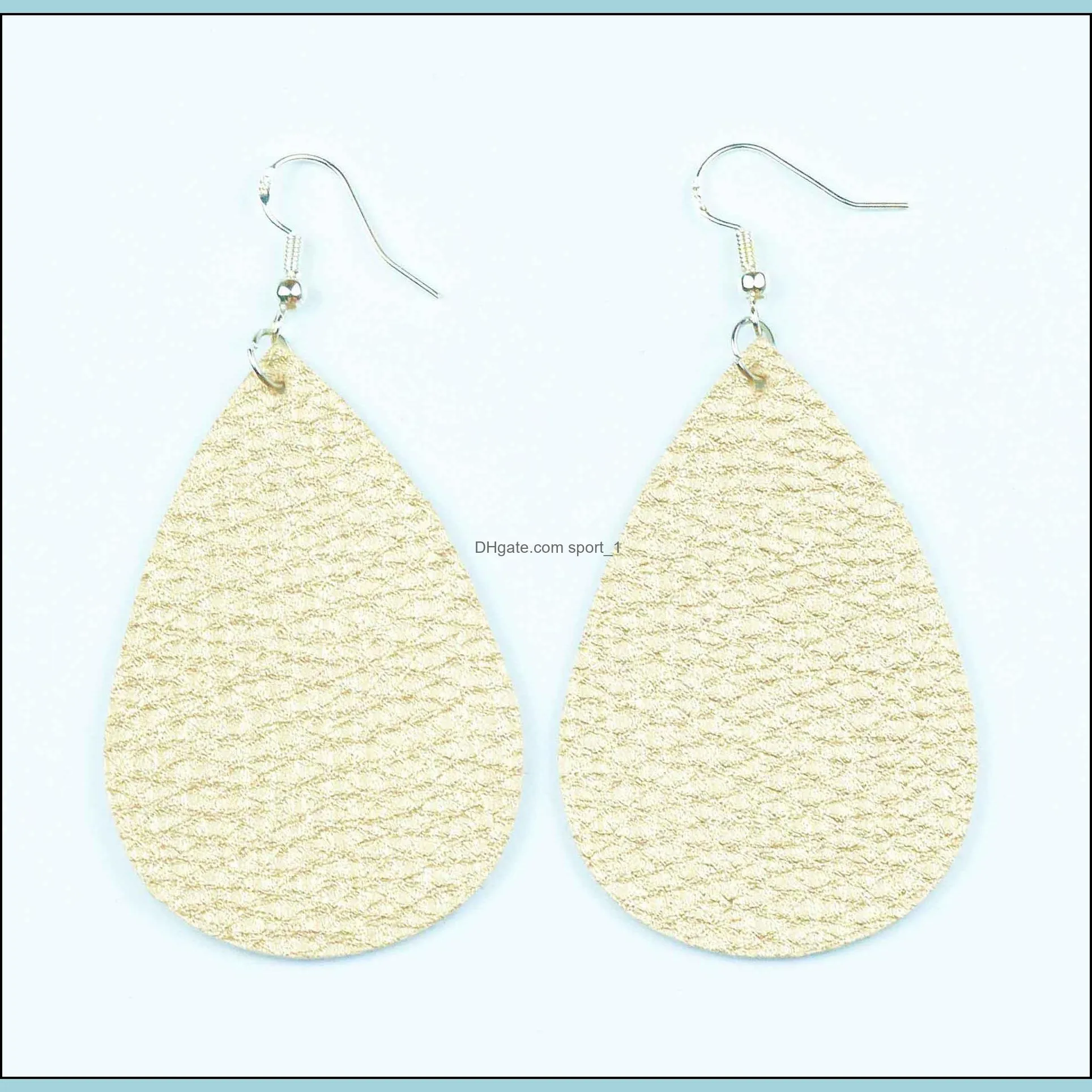 pu teardrop leather earrings leaf drop lightweight bohemian earrings for women girls