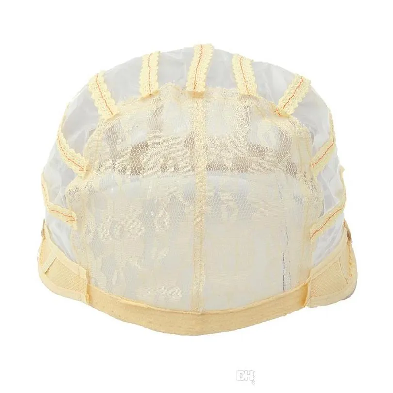 hot wig cap top stretch mesh caps weaving cap back adjustable strap hair net for making wigs 3 color