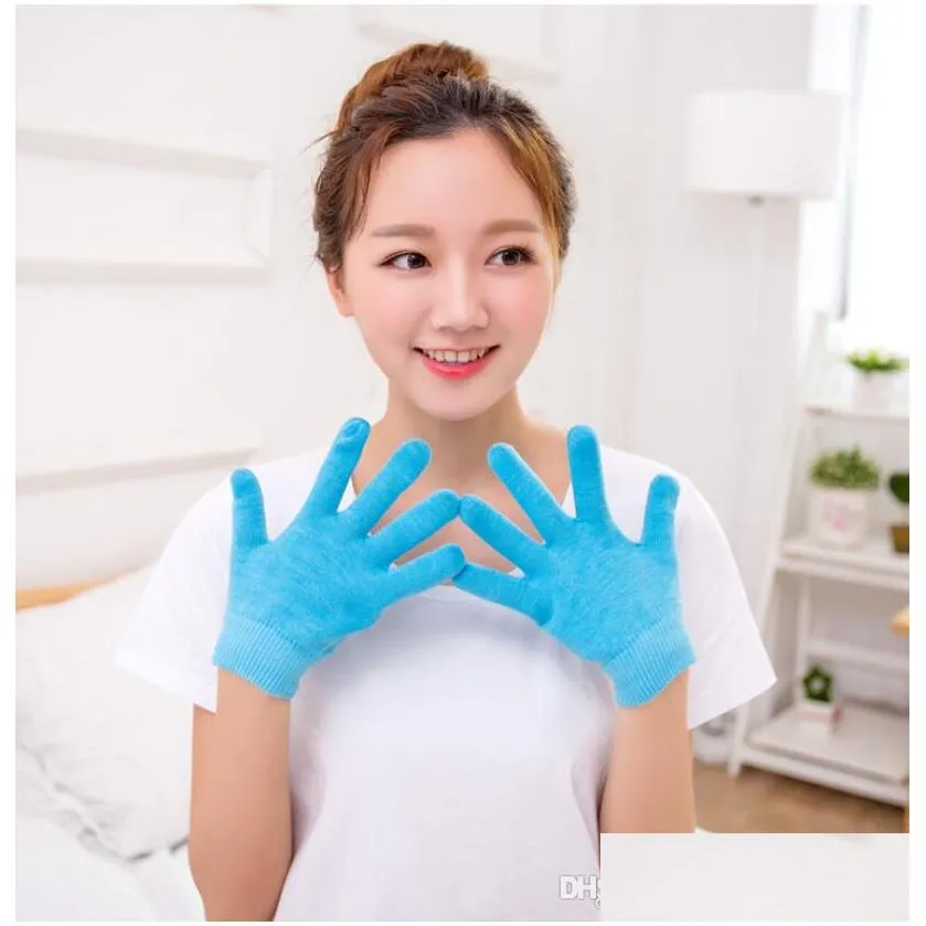 gel spa silicone gloves soften whiten exfoliating moisturizing treatment hand mask care repair hand skin beauty tools